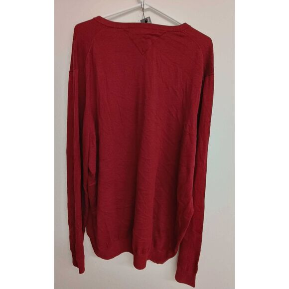 Tommy Hilfiger Men's Signature Solid V-Neck Sweaters - Rouge 3XL - Picture 3 of 7